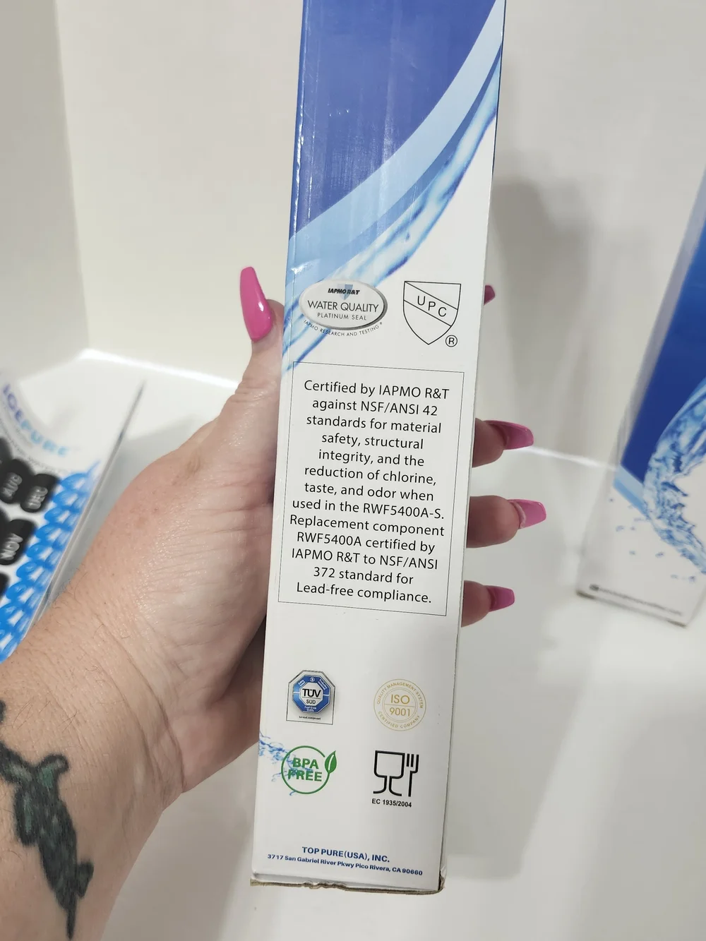 RWF5400A Refrigerator Water Filter 2 Pieces Clean Water Kitchen Office Garage